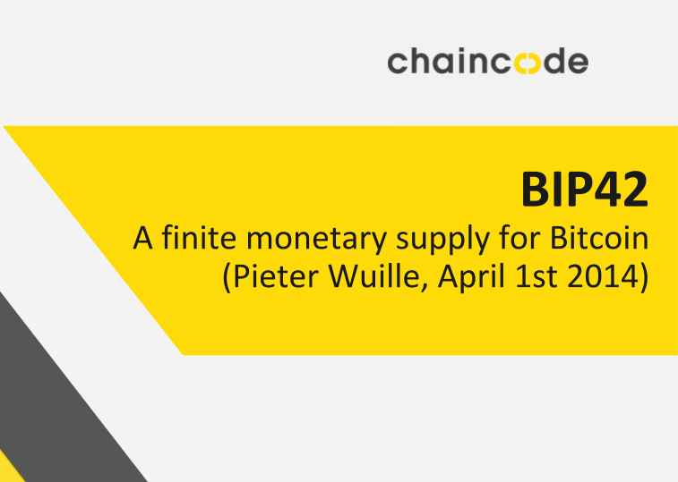 Image for BIP-42: A finite monetary supply for Bitcoin