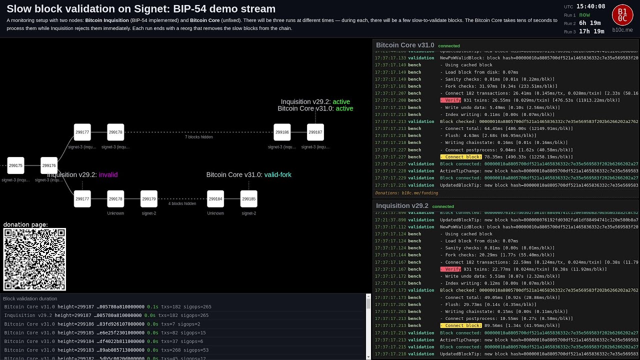 Image for BIP-54 demo stream: Slow block validation on Signet