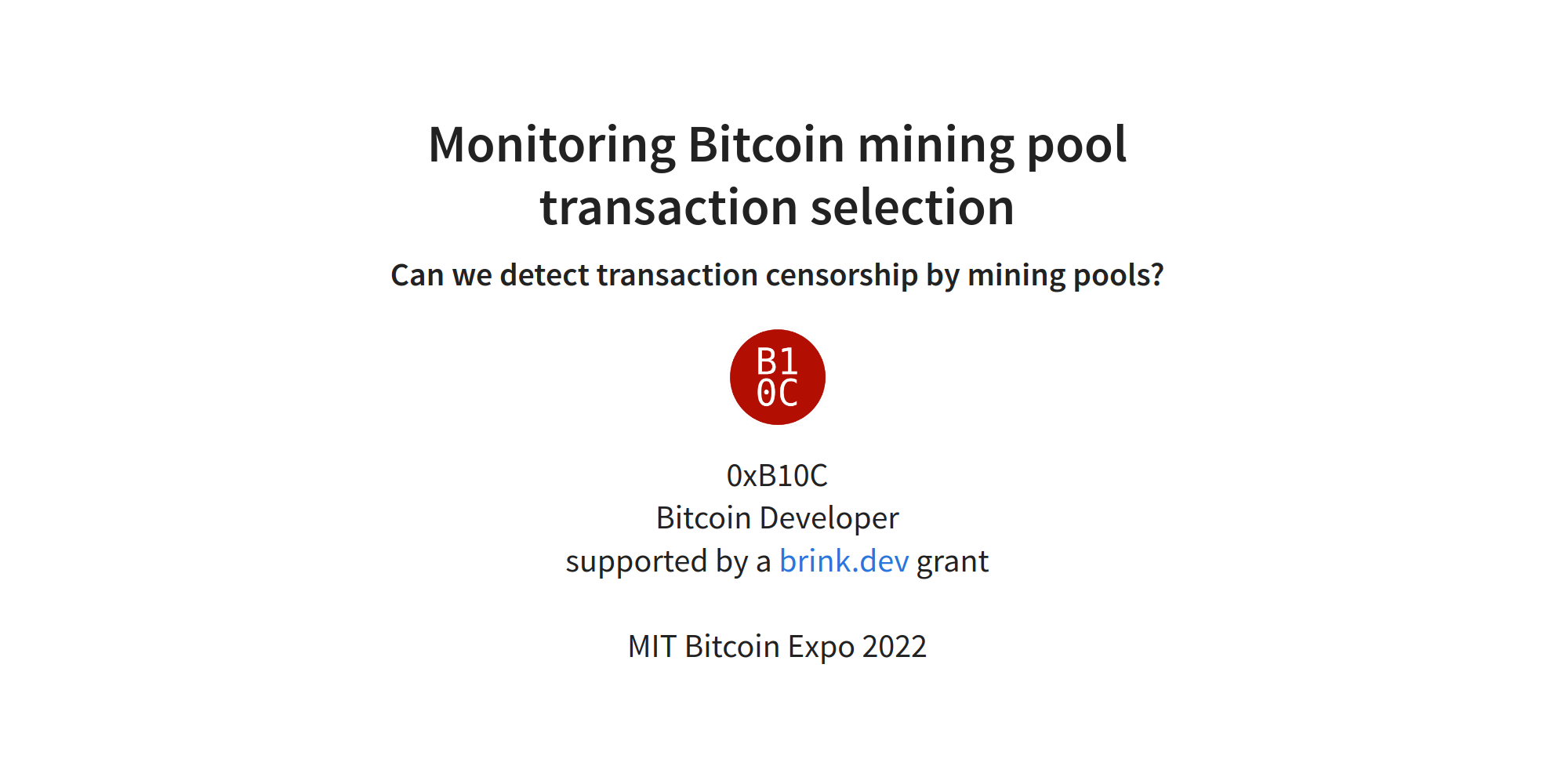 Image for Monitoring Bitcoin mining pool transaction selection