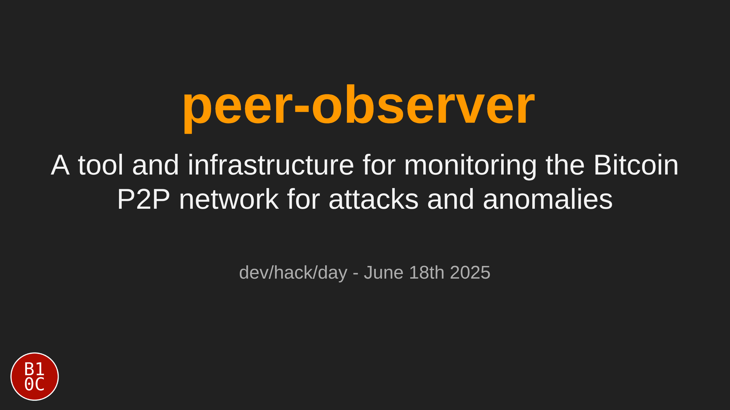Image for peer-observer: A tool and infrastructure for monitoring the Bitcoin P2P network for attacks and anomalies